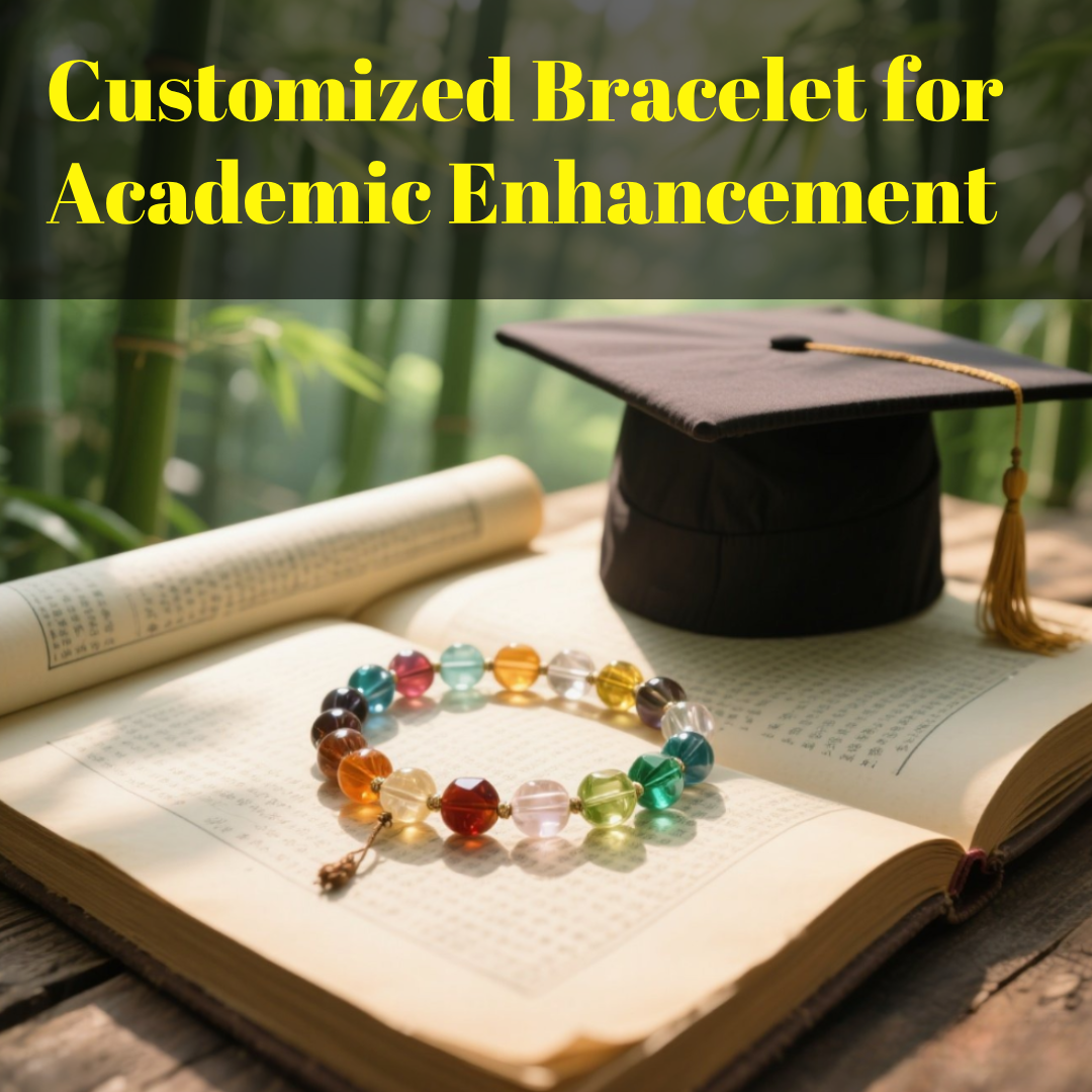 OMenergy Academic Empowerment and Study Success Alignment Crystal Bracelet