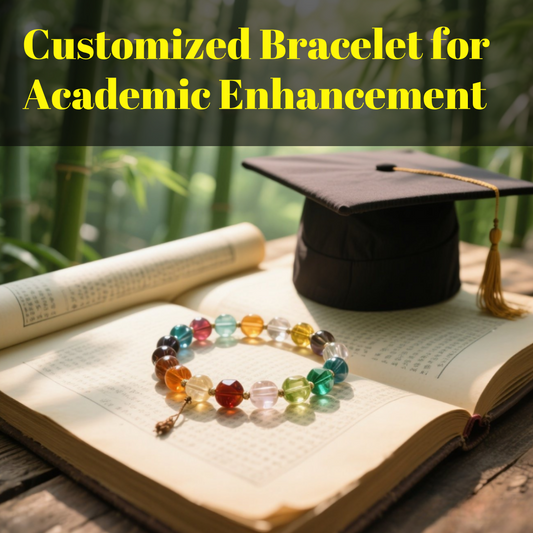 OMenergy Academic Empowerment and Study Success Alignment Crystal Bracelet